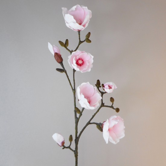 Finest Artificial Magnolias Branch Pink 100cm Artificial Flowers